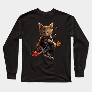 Cat Ninja Pursuit Purr-fect Strike Long Sleeve T-Shirt